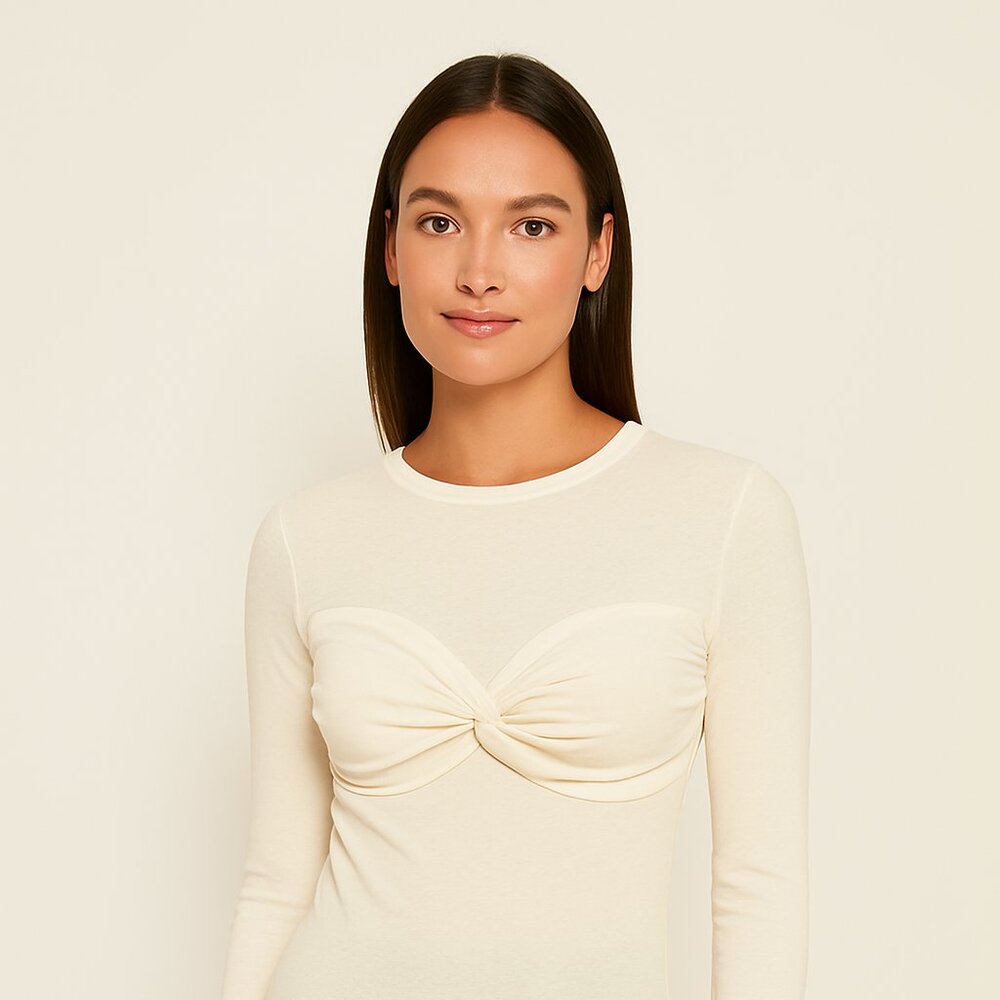 Missguided White Tie-Front Blouse • Size L • Lightweight & Feminine NWT